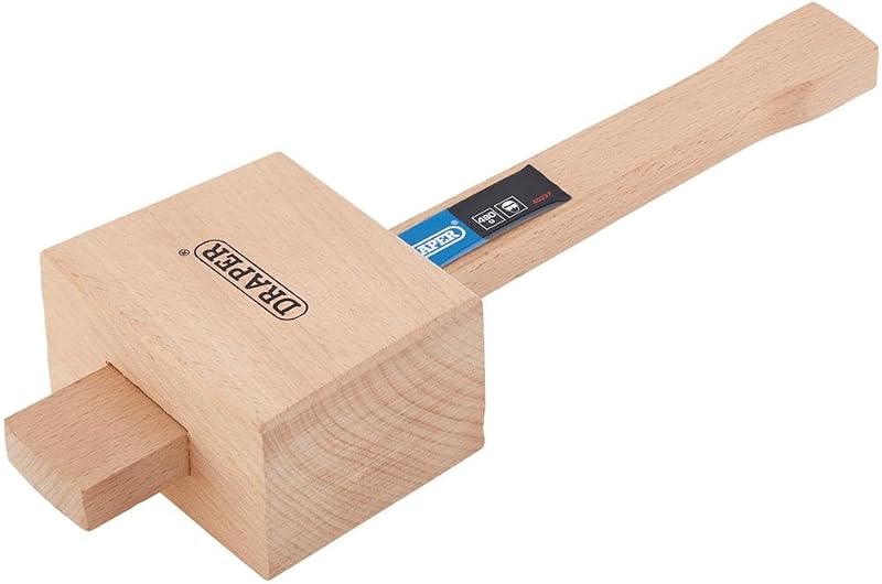 Draper Expert Beech Wood Mallet 480g Solid Head Angled Faces 80x55mm