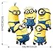 Apex Removable Despicable Me 2 Cute Minions Wall Stickers for Kids Rooms Bedrooms 5 Minions (60 x 45 cm)