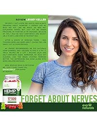 Evo Naturals Gummies - Extracto de cáñamo natural 1500 MG - 25 MG por servir - Relajante, Alivio...