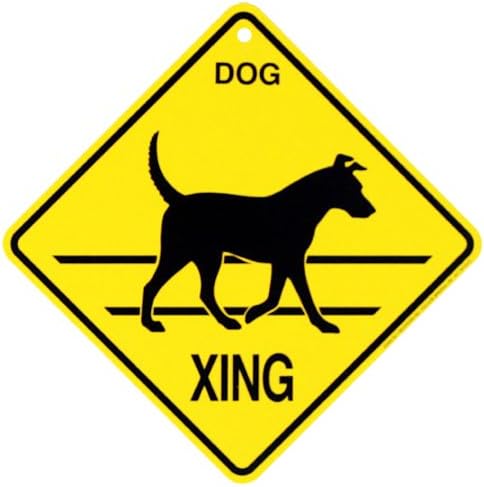 Dog Xing Sign Crossing Sign Gift