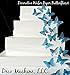 Assorted Teal Blue Wafer Paper Butterflies 1.75 Inch for Decorating Desserts Pack of 24