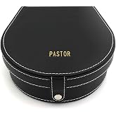 Mercy Robes Black Leather Pastor Clergy Collar Box