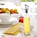 Olive Oil Dispenser - 4 Pack Oil and Vinegar Sauce Wine Glass Bottle Olive Oil 250ml Glass Dispenser Pouring Spouts with Lever-Release Snap Lids for Controlled Pouring with 2 Funnel