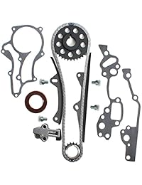 NEW TK10120, kit de cadena de distribución resistente (96 eslabones-1 fila). Cadena 2 guías de metal acero resistente y pernos) para Toyota 2.4 litros, 4 Runner Pickup, Celica 4 cilindros 22RE 22REC 22RTEC
