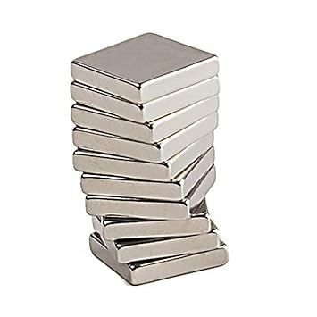 Perfect Magnet Nickel Plated Squarical Shaped Magnets- Pack of 10 (10 x 10 x 2 mm)