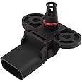 X AUTOHAUX Car Manifold Intake Air Absolute Pressure MAP Sensor 06B906051 for Audi A3 for Volkswagen Golf Jetta