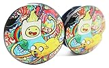 Adventure Time Ear Plugs - Finn & Jake Graffiti - Acrylic Screw-On - 10 Sizes - Brand NewPair
