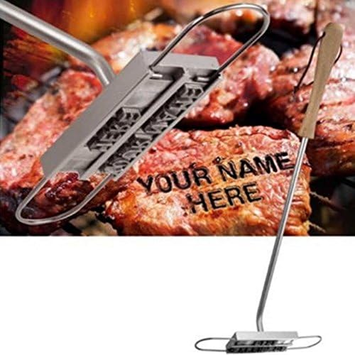 Homkoo BBQ Barbecue Grill Branding Iron with 55 Removable Letters DIY Meat Steak Burger BBQ Tool Set