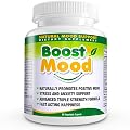 Boost Mood All-natural Serotonin Booster (60ct) Smart Choice Maximum Strength Natural Support of Symptoms of Anxiety, Stress, Depression, and Panic Attacks. (Vegetarian Capsules with 5-HTP, Ashwagandha (7% extract), DMAE Bitartrate, GABA, Chamomile (4:1 e