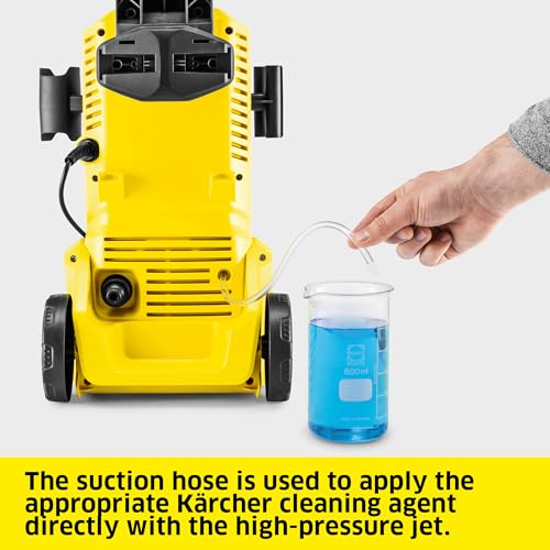 Kärcher high-pressure washer K 2, pressure: max. 110 bar, flow rate: 360 l/h, area: 20 m²/h, weight: 4.2 kg, high-pressure gun, high-pressure hose, dirt blaster