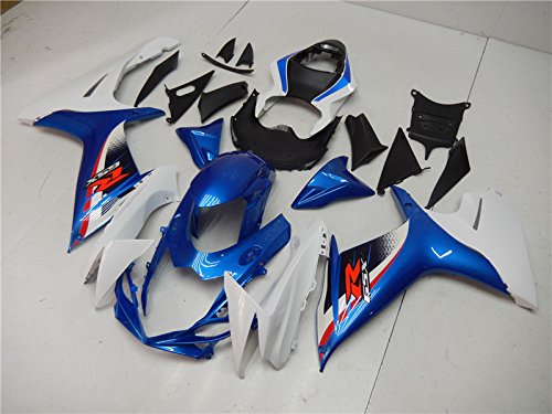 NT FAIRING Blue White Injection Mold Fairings Fit for Suzuki 2011-2015 GSXR 600 750 K11 GSX-R600 2011 2012 2013 2014 2015 Aftermarket Painted Kit ABS Plastic Set Motorcycle Bodywork