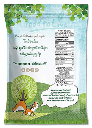 Black Chia Seeds, 15 Pounds – Non-GMO Verified, Whole, Sproutable, Vegan, Kosher, Keto, Sirtfood, Bulk. Rich in… - Image 3