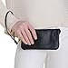 Humble Chic Vegan Leather Wristlet Wallet Clutch Bag - Small Phone Purse Handbag, Black
