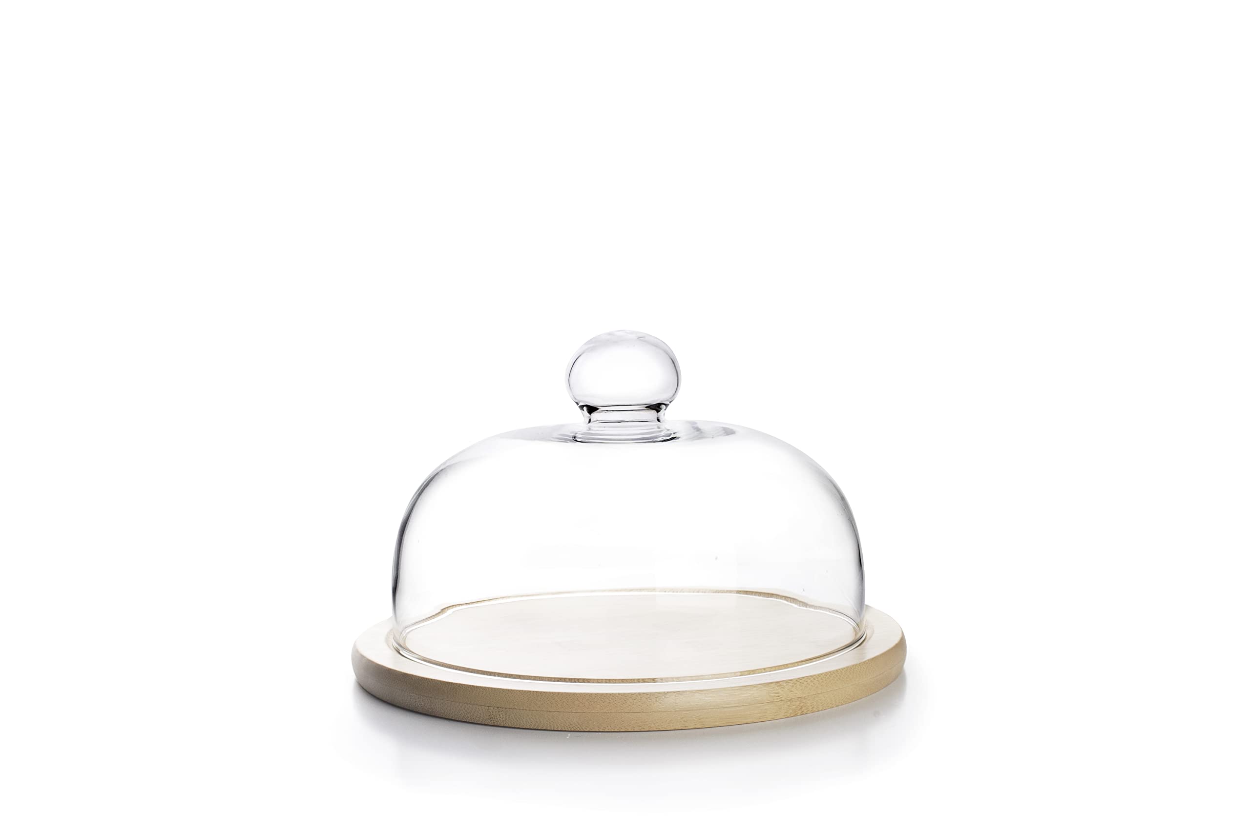 IBILI - 715520 - Glass Dome With Wooden Base, 20 Cm