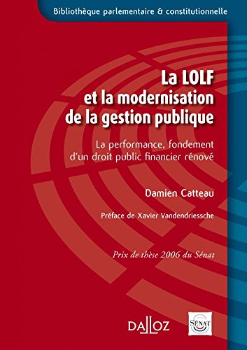 La  LOLF et la modernisation de la gestion publique