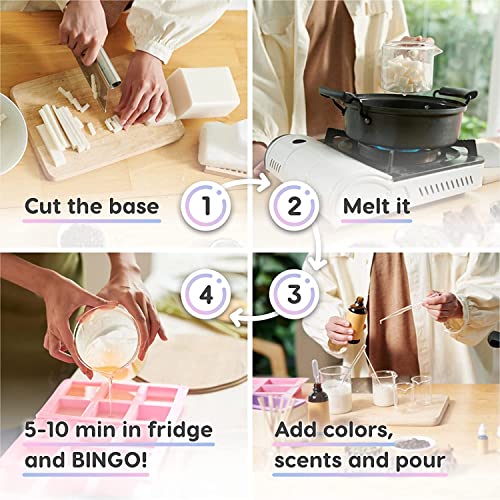 Prime Crafting 5 LB Goat Milk Soap Base SLS and SLES Free Melt and