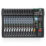 XTUGA CT120 12-Channel Professional Audio Mixer for