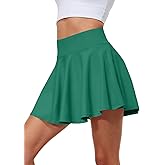 Hiwzffy Pleated Tennis Skirts for Women High Waisted Golf Skorts Tummy Control Skirts with Shorts Pockets Lightweight