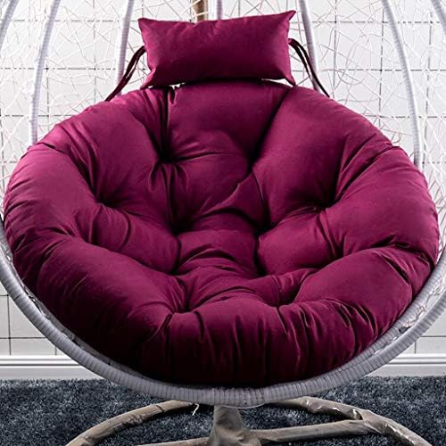 Overstuffed Chair Cushion, Sink Into Our Thick Comfortable and Oversized Papasan, Pure 100% Cotton Duck Fabric, Fits Standard 41 Inch Round Chair - Chair Not Included (Color : Purple)