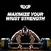 WARM BODY COLD MIND V1 Lifting Wrist Straps for Olympic Weightlifting, Powerlifting, Bodybuilding, Functional Strength Training, for Cross Training - Heavy-Duty Cotton Wrist Wraps, Pair (Blue/Orange)