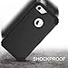 LONTECT Hybrid Heavy Duty Shockproof Full-Body Protective Case with Dual Layer Hard PC+ Soft Silicone Impact Protection for Apple iPhone 7, New Black