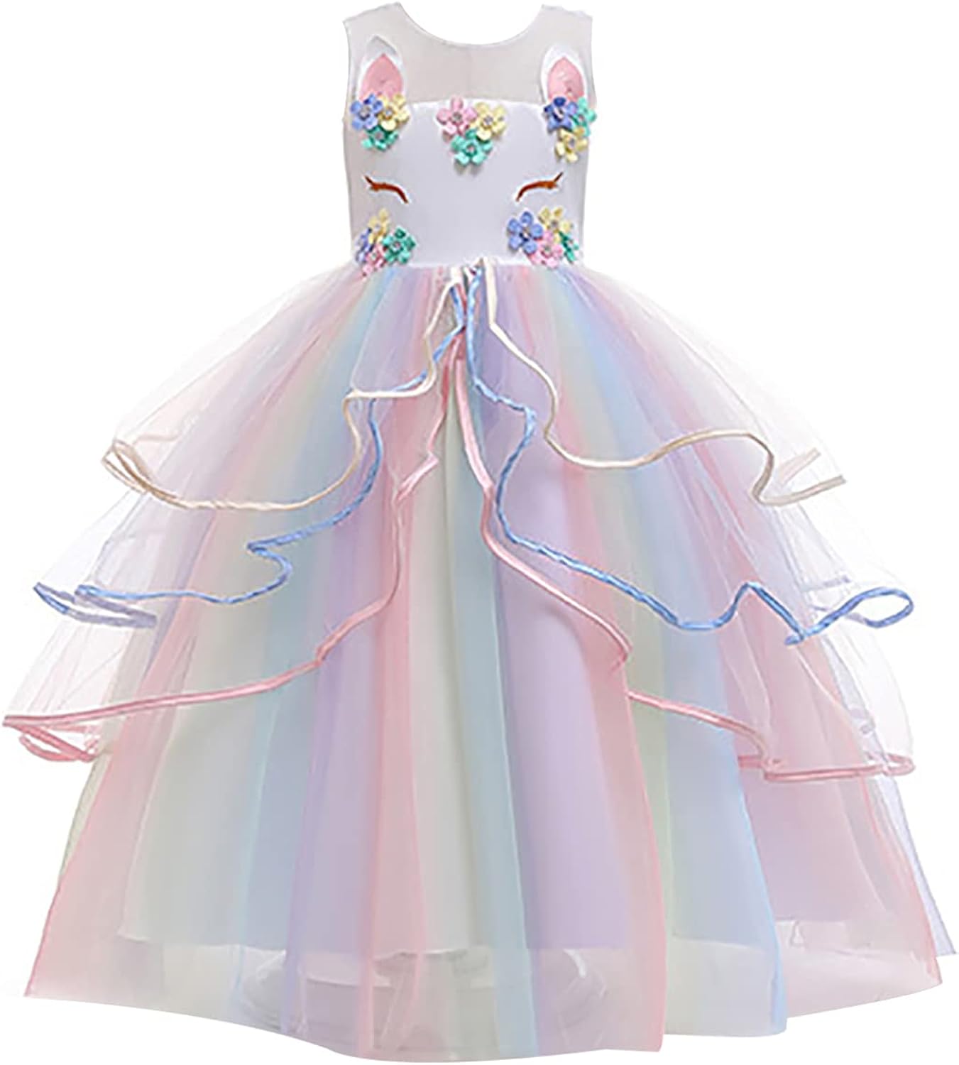 Vestito Ballerina Bambina Con Paillettes E Tutù - Costume Unicorno Per Danza E Carnevale - Foto 5