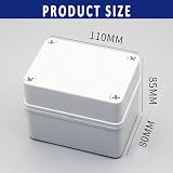 Supertool IP67 Waterproof Project Box ABS Plastic 110x80x85mm Light Gray view 3