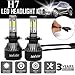 H7 24000LM LED Headlight Bulbs 6000K Error Free 4 Sides COB Lamp Beam Cool Fan Super Cool White High/Low Beam/Fog Lights Automotive Headlamp Conversion Kit