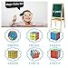 RRecomfit 6-Pack Popular Speed Cube Puzzle – Including 2x2x2 3x3x3 4x4x4 5x5x5 Speedcubing White Puzzle, Megaminx Puzzle Cube Gold Black Mirror Cube