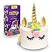 3D Gold Unicorn Cake Topper with Eyelashes,Horn and Ears,Unicorn Party Supplies for Girls Boys Birthday Party,Wedding,Baby Shower by FZR Legend (10Pcs)