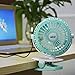 TOMOTO Mini Battery Operated Clip Fan,Sall Portable Fan Powered by Rechargeable Battery or USB Desk Personal Fan for Baby Stroller Car Gym Workout Camping,Green (green)