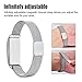 CAGOS Compatible Fitbit Flex 2 Bands, Stainless Steel Mesh Loop Wrist Metal Mesh Accessory Replacement for Fitbit Flex 2 (Mesh Silver)