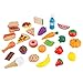 KidKraft 30-Piece Plastic Play Food Set, Fruits, Veggies, Sweets and More, Use with Play Kitchens, Gift for Ages 3+