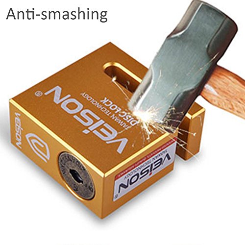 Ya-tube VEISON Motorcycle Disc Brake Lock, Intelligent Control Alarm Anti-Theft Waterproof Alarm Disc Lock Bullet Lock Core Design - Thumbnail 7