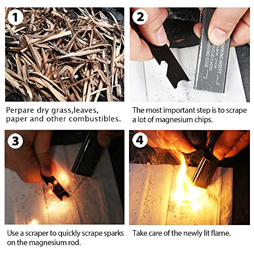 Fire Starter, Magnesium Survival Flint Tool Emergency Survival Kits