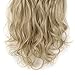 Clip in Hair Extensions 8 PCS 18 Clips 145G Thick Straight Curly Full Head Real Natural Synthetic Fibre Hairpiece 60 colors for Women Lady Girls(17 inch,ash blonde mix bleach blonde-curly)