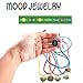 FROG SAC Mood Necklace for Girls 6 Pieces Pack - Color Changing Mood Pendant Necklaces with Heart and Peace Designs on Tie Dye Stretch Cord - Great Gifts and Party Favors for Teens and Young Women