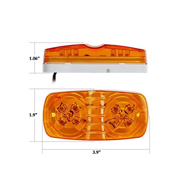 Partsam-FIVE-Trailer-Marker-LED-Light-Double-Bullseye-Amber-10-Diodes-Clearance-Light Partsam-FIVE-Trailer-Marker-LED-Light-Double-Bullseye-Amber-10-Diodes-Clearance-Light