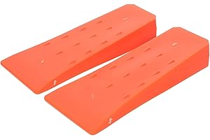 INOOMP 2Pcs Tree Felling Wedges 6-Inch Orange for Lumbering Woodcutting with Wedge-Shaped Design to Control Tree Direction