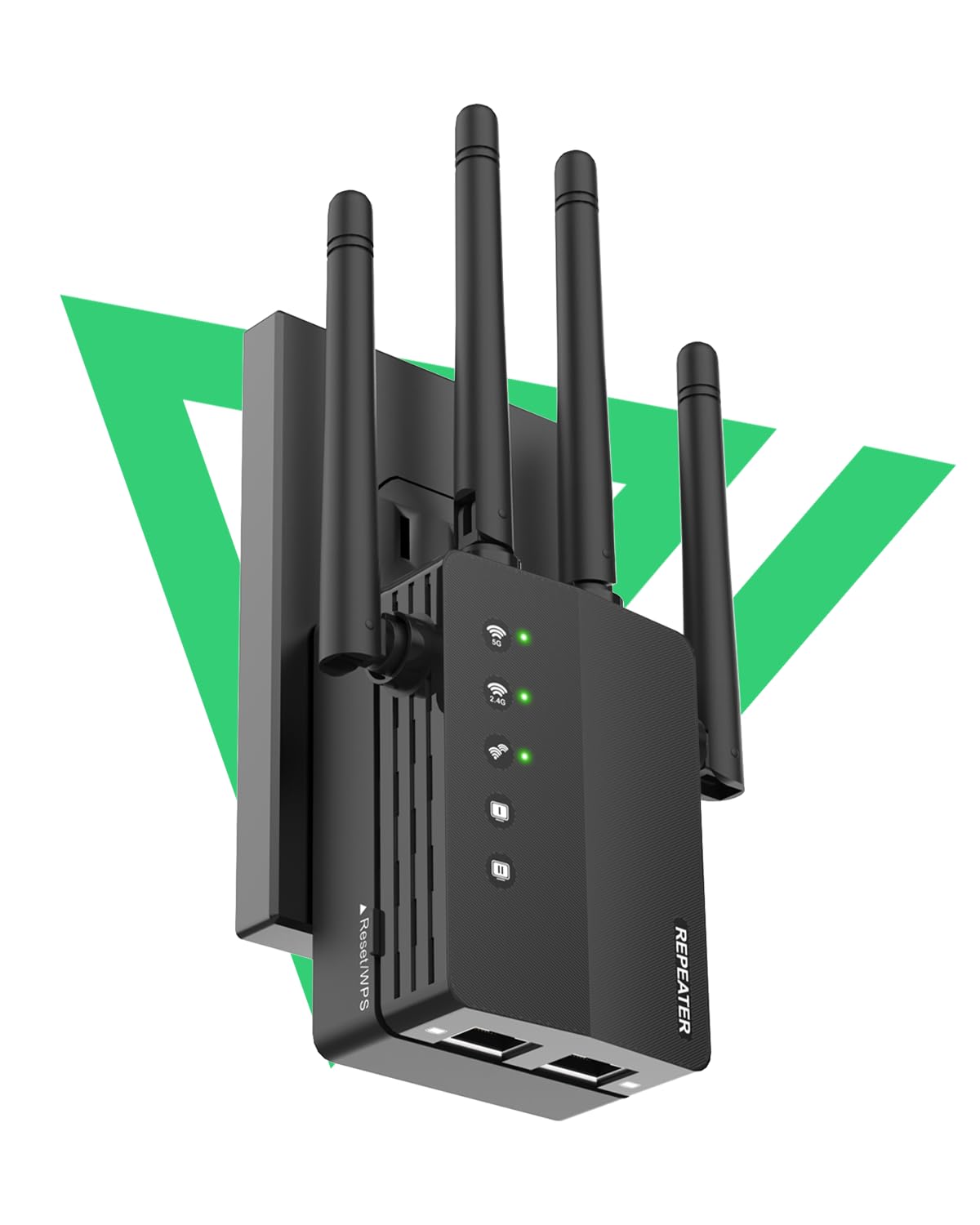 Photo 1 of 1200Mbps Dual Band 5GHz/2.4GHz WiFi Extender, WiFi Extender Signal Booster, 12880 Sq.Ft Coverage, 105-Device Support, Setup for Home & Outdoor Use