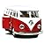 Set of 4: 5" Classic 1962 Volkswagen Van 1:32 Scale (Green/Maroon/Red/Yellow)