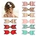 Baby Girl Hair Clips, Bows Barrettes Fully Lined Alligator Clip Hair Accessories for Girls (H-9pack Pink& Red& Golden& Watermelon Red& Blue& Brown& Green&turmeric&grass Green)