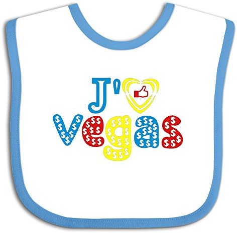 J'aime Las Vegas Pop Art Baby Bibs For Boys 100% Cotton Baby Bibs Sweat Towel