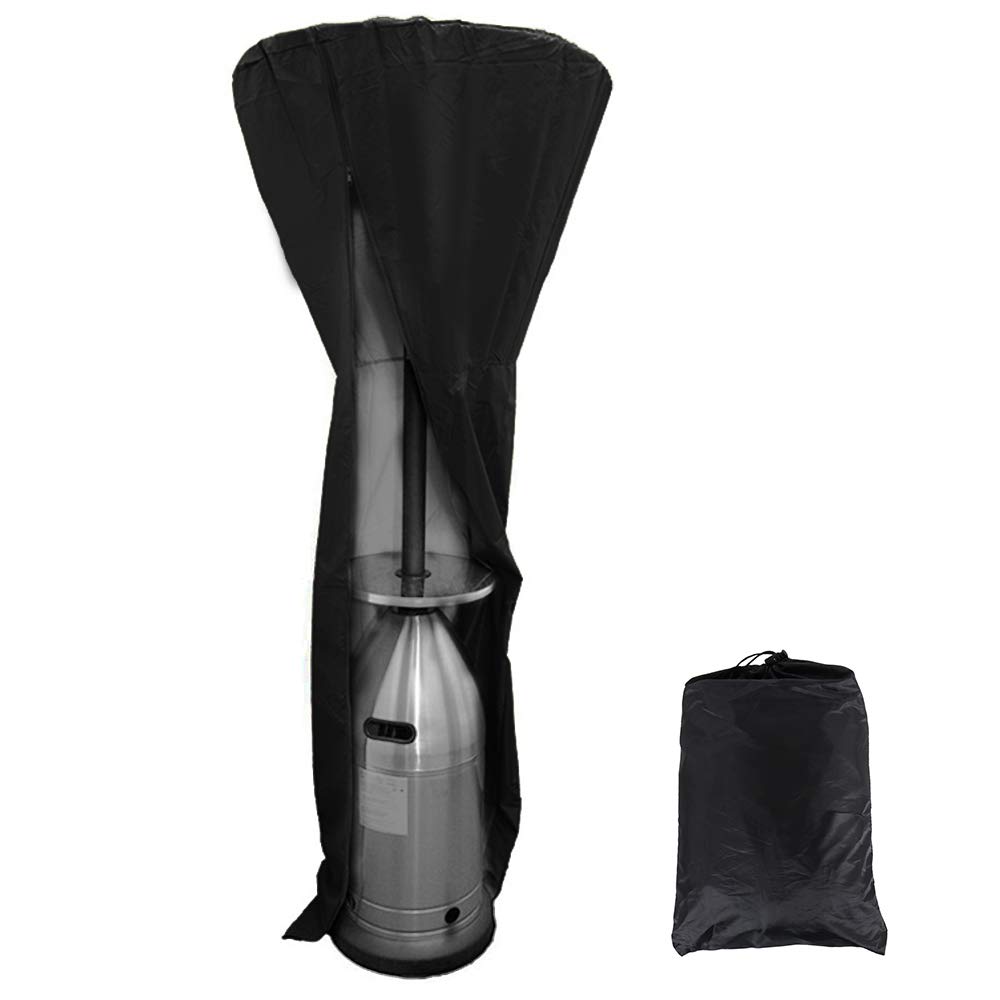 MeteorFlying Patio Heater Cover Oxford Fabrics Heavy Duty & Waterproof 236x91x48cm Outdoor Heater Protection Cover for Electric Heaters Garden Outside Round Furniture Protector with Storage Bag