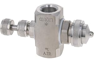 Bettomshin 1Pc Air Atomizing Nozzle, 1/4BSPT Female Thread 130 Degree Round Spray Air Atomizing Mist Nozzle 304 Stainless Steel