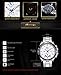 LONGBO Men's Unique Big Face Dial Analog Quartz Business Watch Military Waterproof Stainless Steel Band Wrist Watch Special Blue Hands Decorative Chrono Eyes Sport Watches for Man White