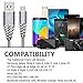 High Speed Micro USB Cable Cord Bynccea 3 Pack 1FT 3FT 6FT Android Cell Phone Charger Cables Nylon Braided Fast Charging Cords with Samsung S7 J7 LG HTC Motorola Kindle BlackBerry Nexus Xbox PS4 Gray