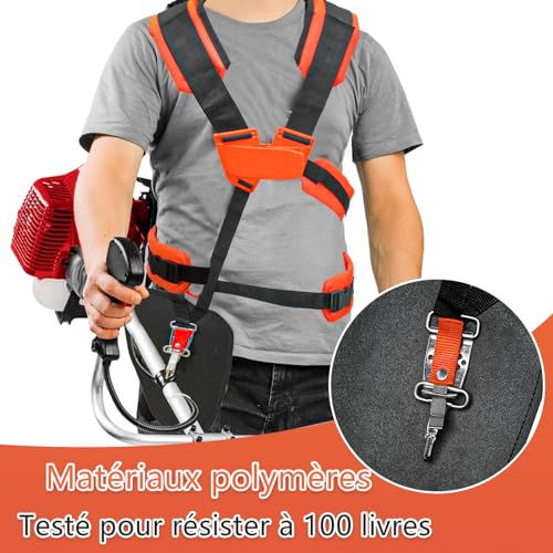 Viabrico Universal Strimmer Harness, Adjustable Padded Double Harness Strap for Strimmer and Strimmer
