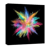 Canvas Wall Art Colorful Powder Canvas Prints Home Artwork Decoration for Living Room,Bedroom - 12x12 inches