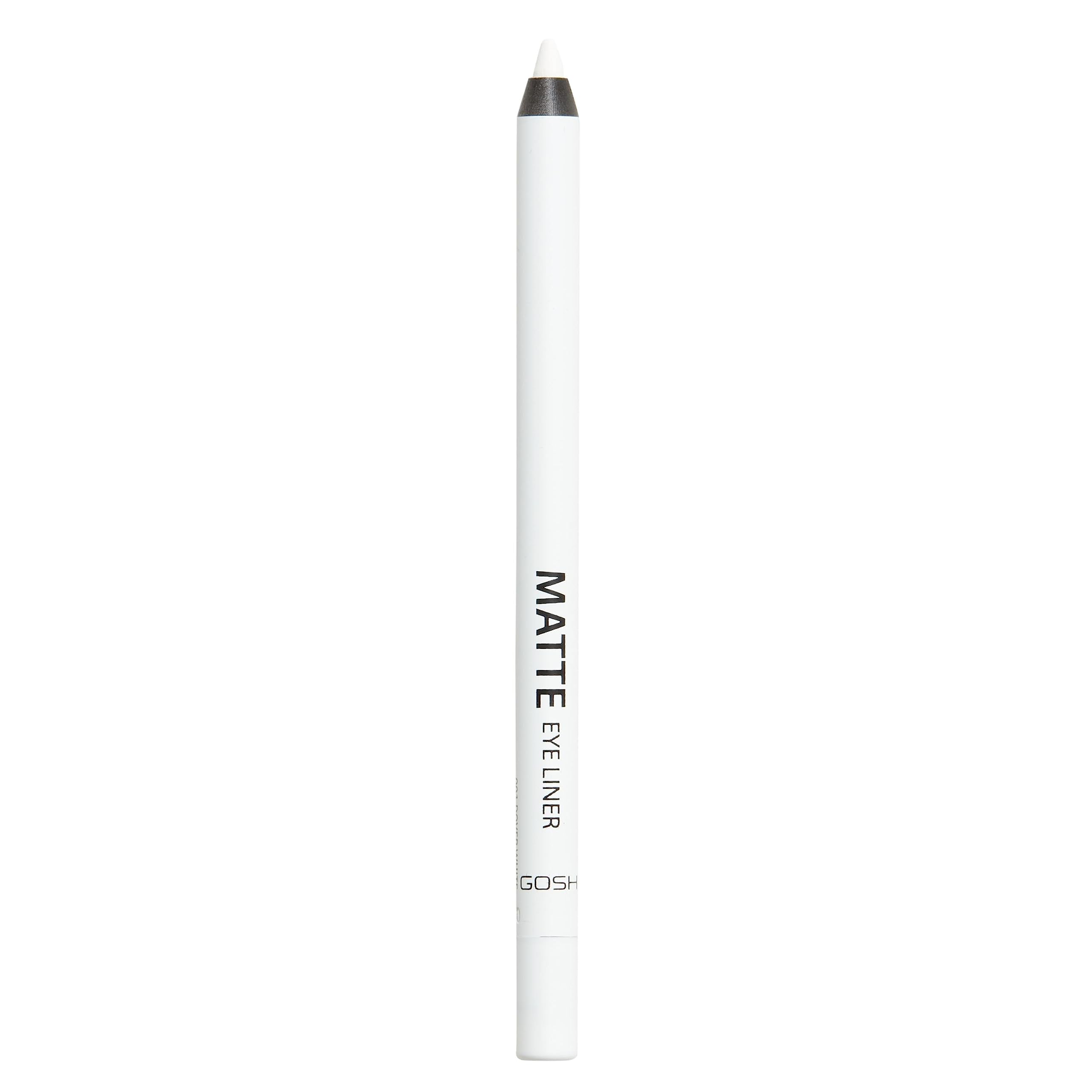 GOSH White Eyeliner Matte I Waterproof Eyeliner Pencil I Soft & Creamy for Easy Application I Highly Pigmented Eye Pencil I Longlasting & Transferproof I Vegan & Perfume-free I 001 Dover White